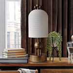 Настольная лампа в виде фонаря с белым фактурным абажуром Echoes of Light варинант исполнения - 3 | Loft Concept в Воронеже