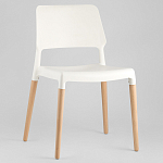 Пластиковый стул на ножках из массива бука Ferret White 4 шт варинант исполнения - 2 | Loft Concept в Воронеже