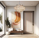 Люстра хрустальная в неоклассическом стиле на серебристом каркасе Majesty варинант исполнения - 3 | Loft Concept в Воронеже