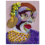 Картина с вышивкой Портрет wall panel People with the yellow ear 4 варинант исполнения - 2 | Loft Concept в Воронеже