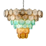 Люстра конусовидная с каскадом из разноцветных круглых подвесов Key Lustar варинант исполнения - 3 | Loft Concept в Воронеже