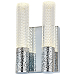 Бра с двумя плафонами Dew Drops Tube Duo Chrome Wall Lamp варинант исполнения - 1 | Loft Concept в Воронеже