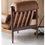 Кресло с деревянным каркасом и обивкой из натуральной кожи Medieval Furniture варинант исполнения - 2 | Loft Concept в Воронеже