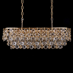 Люстра овальная каскадная с подвесками в форме колец Galaxy of Light варинант исполнения - 1 | Loft Concept в Воронеже