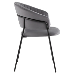 Стул в велюре серого цвета Horizon варинант исполнения - 3 | Loft Concept в Воронеже