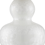 Настольная лампа фарфоровая с плиссированным конусовидным абажуром White Glaze варинант исполнения - 1 | Loft Concept в Воронеже