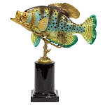 Статуэтка из фарфора в форме рыбы SEA Porcelain and Bronze варинант исполнения - 1 | Loft Concept в Воронеже