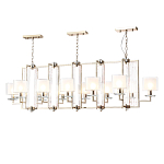 Люстра прямоугольной формы с 12-ю цилиндрическими плафонами из стекла Laurent варинант исполнения - 2 | Loft Concept в Воронеже
