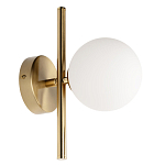 Бра с золотым основанием и белым плафоном в форме шара Bubble варинант исполнения - 1 | Loft Concept в Воронеже