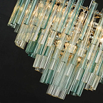 Дизайнерская люстра AQUA Blue Lagoon бирюзовое стекло несколько ярусов варинант исполнения - 2 | Loft Concept в Воронеже