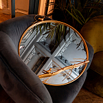 Зеркало настенное в раме золотого цвета с декором птица на ветке Mirror Portal варинант исполнения - 4 | Loft Concept в Воронеже