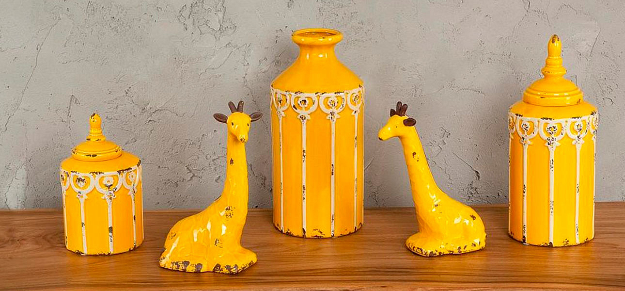 Фигурка керамика желтый жираф Giraffe Фигурка керамика желтый жираф Giraffe - Loft-Concept в Воронеже