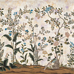 Обои ручная роспись Siam White Metal варинант исполнения - 2 | Loft Concept в Воронеже