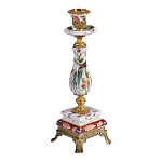 Подсвечник с цветочной росписью из фарфора с бронзовыми элементами Eden Garden варинант исполнения - 3 | Loft Concept в Воронеже