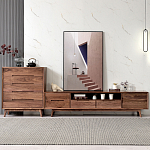 Тумба под телевизориз массива дерева TV Stand made of Walnut Wood варинант исполнения - 2 | Loft Concept в Воронеже