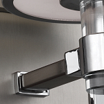 Бра цвета хром с белым цилиндрическим стеклянным плафоном Feiss варинант исполнения - 3 | Loft Concept в Воронеже