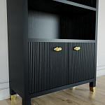 Книжный Стеллаж Elsa Dreams Black с задней стенкой варинант исполнения - 2 | Loft Concept в Воронеже