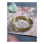 Блюдо фарфоровое с бронзовой ручкой Paradise Dish with Handle варинант исполнения - 3 | Loft Concept в Воронеже