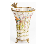 Ваза из фарфора с бронзовой стрекозой  Paradise Dragonfly варинант исполнения - 3 | Loft Concept в Воронеже