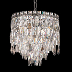 Люстра круглая с хрустальными подвесками на серебряном каркасе Roul Crystal Light варинант исполнения - 9 | Loft Concept в Воронеже