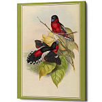 Постер на холсте с изображением птиц Blooming Birds Poster варинант исполнения - 4 | Loft Concept в Воронеже