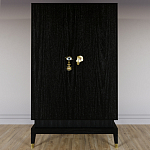 Платяной шкаф Elsa Dreams Black с 2-мя фасадами варинант исполнения - 4 | Loft Concept в Воронеже