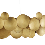 Люстра круглая из многослойных золотых дисков Metal Disc Chandelier варинант исполнения - 1 | Loft Concept в Воронеже