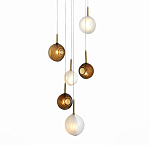 Люстра светодиодная с сферическими стеклянными плафонами Splatter варинант исполнения - 2 | Loft Concept в Воронеже