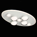 Потолочный светильник овальной формы белого цвета с 7-ю лампами Lunar Pebbles варинант исполнения - 2 | Loft Concept в Воронеже