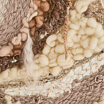 Овальный Современный Гобелен Абстракция в бежевых тонах Shallow варинант исполнения - 5 | Loft Concept в Воронеже