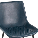 Стул с обивкой из экокожи темно-синего цвета RHOMBUSES UPHOLSTERY варинант исполнения - 6 | Loft Concept в Воронеже