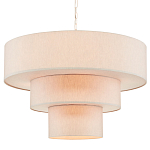 Люстра круглая трехъярусная с тканевыми абажурами Light Soft Glow варинант исполнения - 3 | Loft Concept в Воронеже