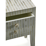 Тумбочка прикроватная White Pearl BEDSIDE CABINET 2 DRAWER варинант исполнения - 2 | Loft Concept в Воронеже