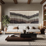 Пейзаж из нитей Макраме Wall decor Black and White Landscape варинант исполнения - 1 | Loft Concept в Воронеже