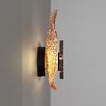 Бра с волнообразным стеклянным плафоном и вставкой из мрамора Liquid Stone варинант исполнения - 7 | Loft Concept в Воронеже