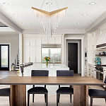 Люстра золотого цвета в форме галочки с каскадом длинных прозрачных трубок Eurofase варинант исполнения - 10 | Loft Concept в Воронеже