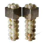 Настольная лампа с основанием из 24 выточенных сферических камней Through Stone варинант исполнения - 1 | Loft Concept в Воронеже