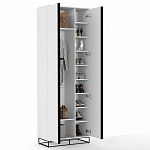 Двухдверный шкаф белого цвета Strict Lines варинант исполнения - 3 | Loft Concept в Воронеже