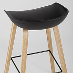 Барный стул на ножках из натурального дерева Boras Black варинант исполнения - 6 | Loft Concept в Воронеже