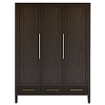 Большой Шкаф Primo Темный орех с 3 дверьми и 3 выдвижными ящиками варинант исполнения - 10 | Loft Concept в Воронеже