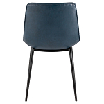 Стул с обивкой из экокожи темно-синего цвета RHOMBUSES UPHOLSTERY варинант исполнения - 3 | Loft Concept в Воронеже