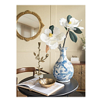 Ваза с мотивами цветущего сада с попугаями Blue Vase Inspired by Nature варинант исполнения - 5 | Loft Concept в Воронеже