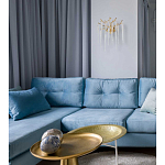 Бра золотого цвета с разветвленными ветвями и длинными прозрачными подвесками в форме стеклянных сосулек Droplet Chandelier варинант исполнения - 7 | Loft Concept в Воронеже