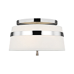 Потолочный светильник с белым тканевым абажуром Generation Lighting варинант исполнения - 1 | Loft Concept в Воронеже