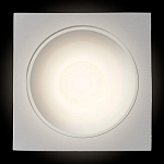 Встраиваемый спот светодиодный квадаратный белого цвета с круглым углублением Ombra Lux  варинант исполнения - 3 | Loft Concept в Воронеже