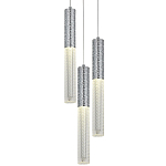 Подвесной светильник Dew Drops Tube Chrome Trio Hanging Lamp варинант исполнения - 1 | Loft Concept в Воронеже