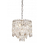 Люстра круглая с хрустальными подвесками на серебряном каркасе Roul Crystal Light варинант исполнения - 10 | Loft Concept в Воронеже