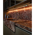 Кухонный гарнитур из красного мрамора и дерева VVD Dada Engenereed Kitchen варинант исполнения - 6 | Loft Concept в Воронеже