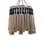 Люстра круглая плетеная с кисточками цвета серый дуб Boho Tassel Chandelier варинант исполнения - 1 | Loft Concept в Воронеже