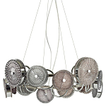 Люстра с плафонами из дымчатого стекла Glass Peonies варинант исполнения - 1 | Loft Concept в Воронеже